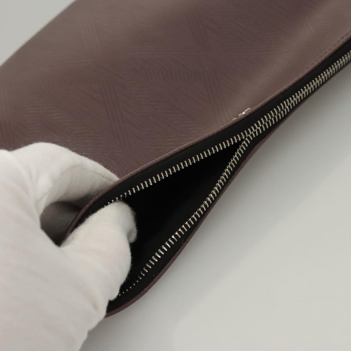 Christian Dior Pouch PVC Leather Purple Auth bs24156