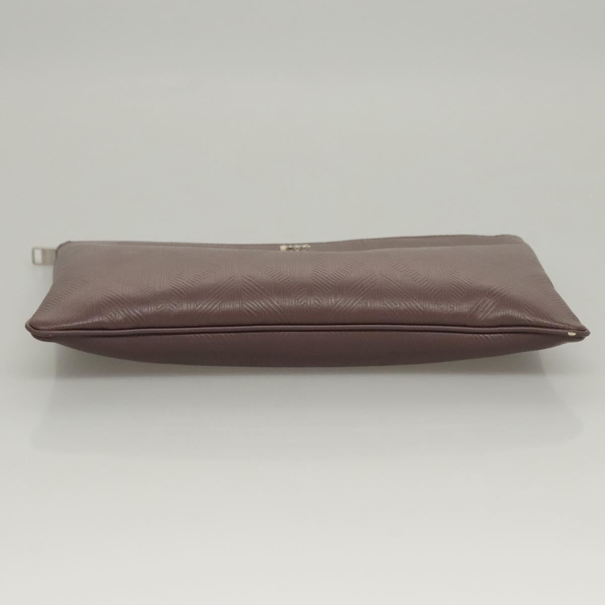 Christian Dior Pouch PVC Leather Purple Auth bs24156