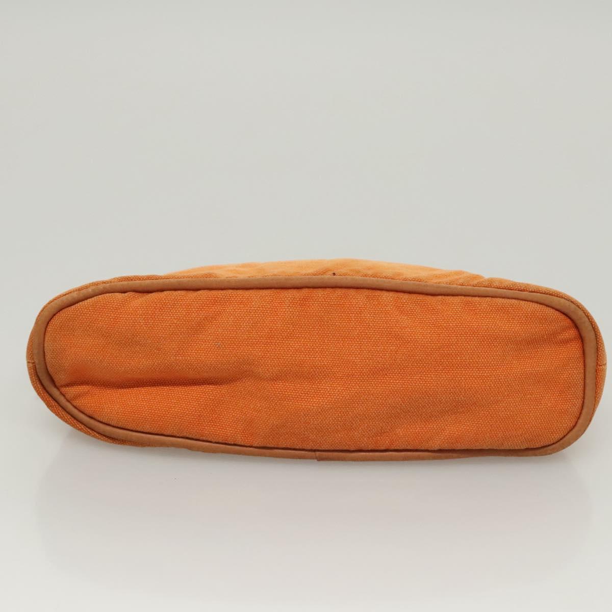 HERMES Bolide Pouch Canvas 2Set Orange Brown Auth bs24160