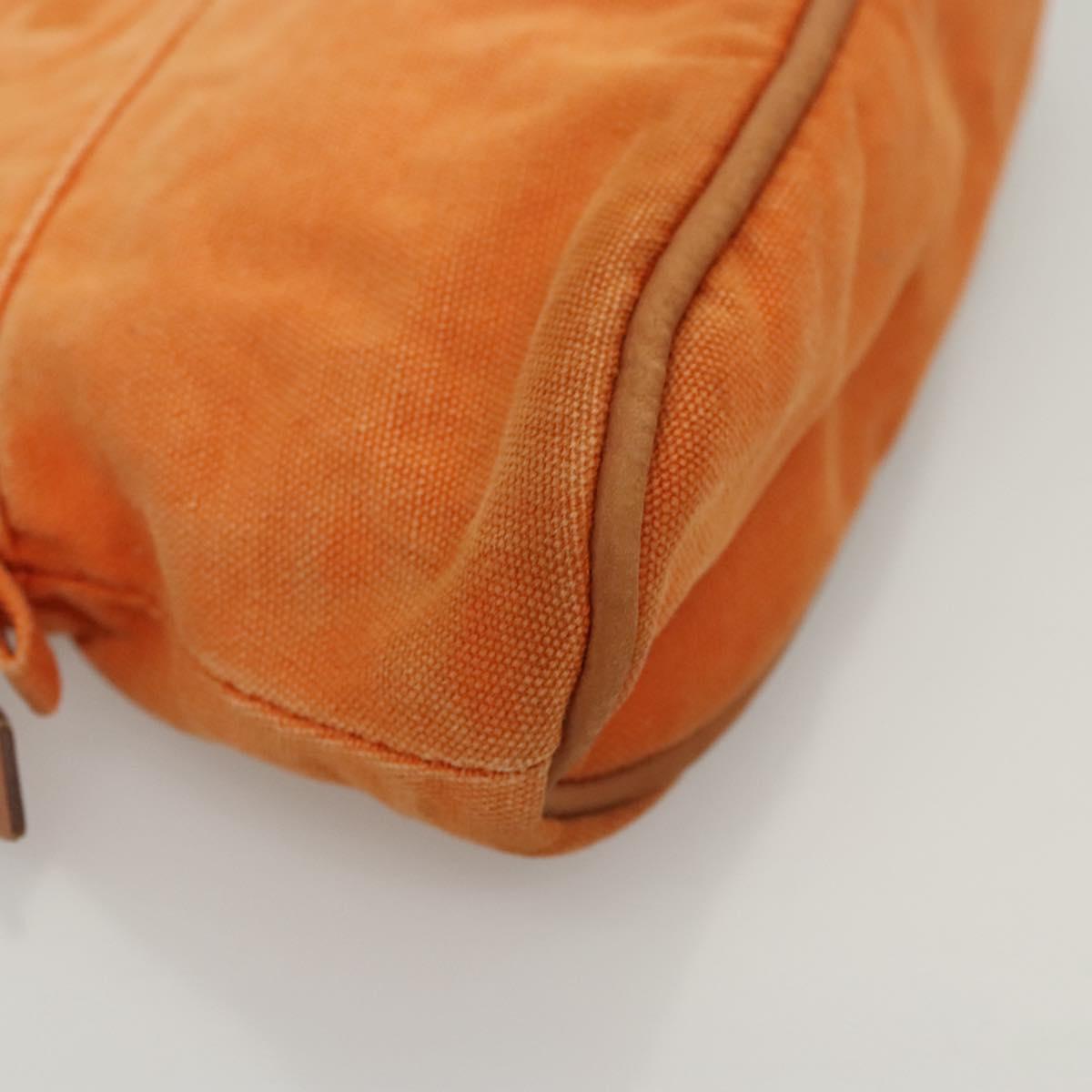 HERMES Bolide Pouch Canvas 2Set Orange Brown Auth bs24160