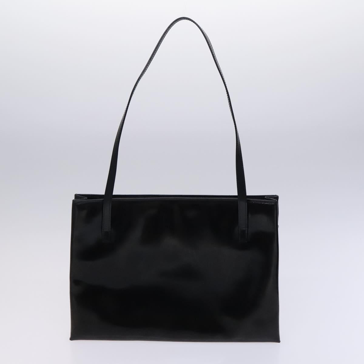 GUCCI GG Canvas Shoulder Bag Patent leather 5Set Black Auth bs24165