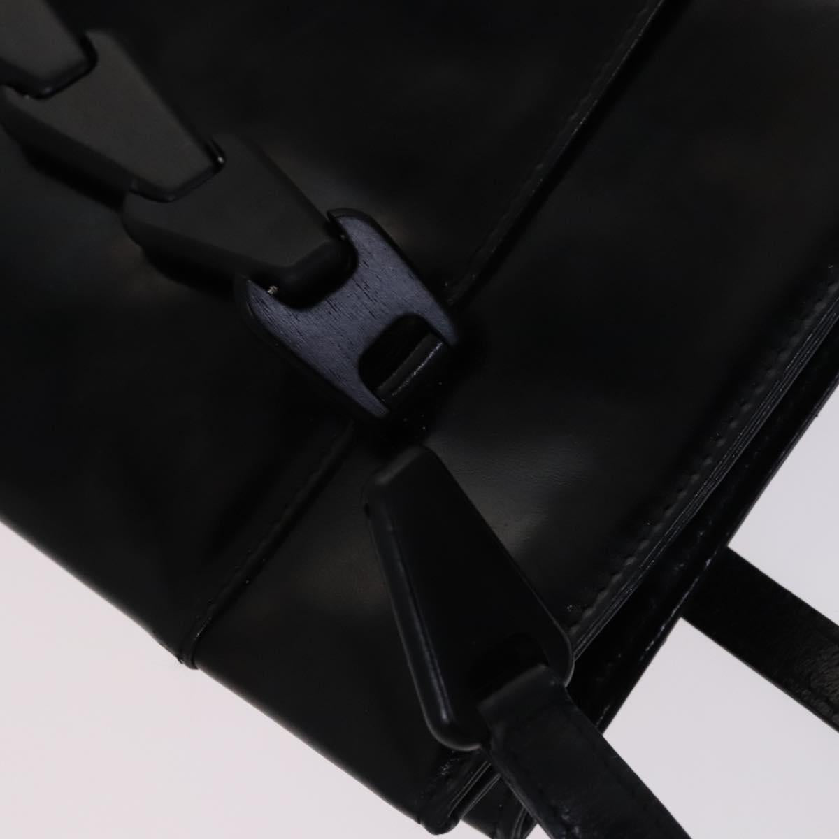 GUCCI GG Canvas Shoulder Bag Patent leather 5Set Black Auth bs24165