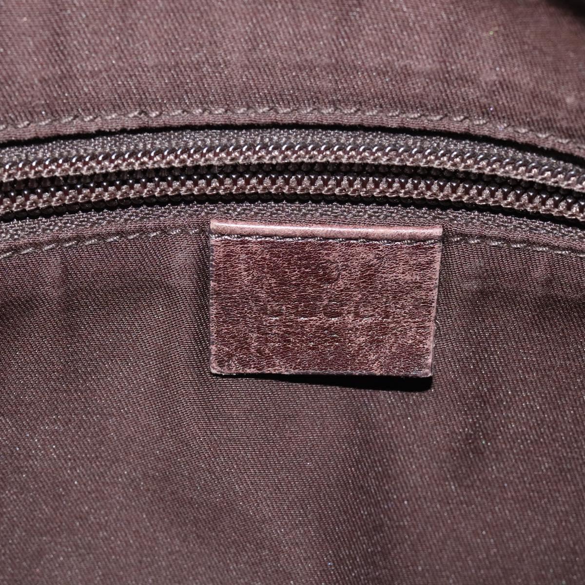 GUCCI GG Canvas Shoulder Bag Beige Silver 145856 Auth bs24170