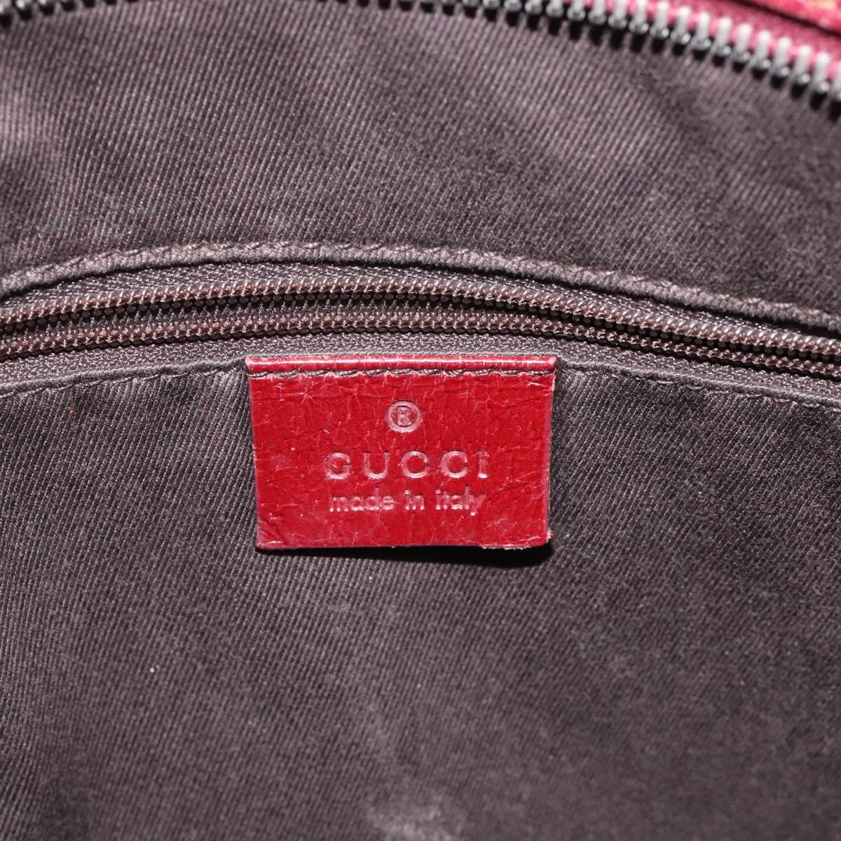 GUCCI GG Canvas Shoulder Bag Beige Silver 113013 Auth bs24171