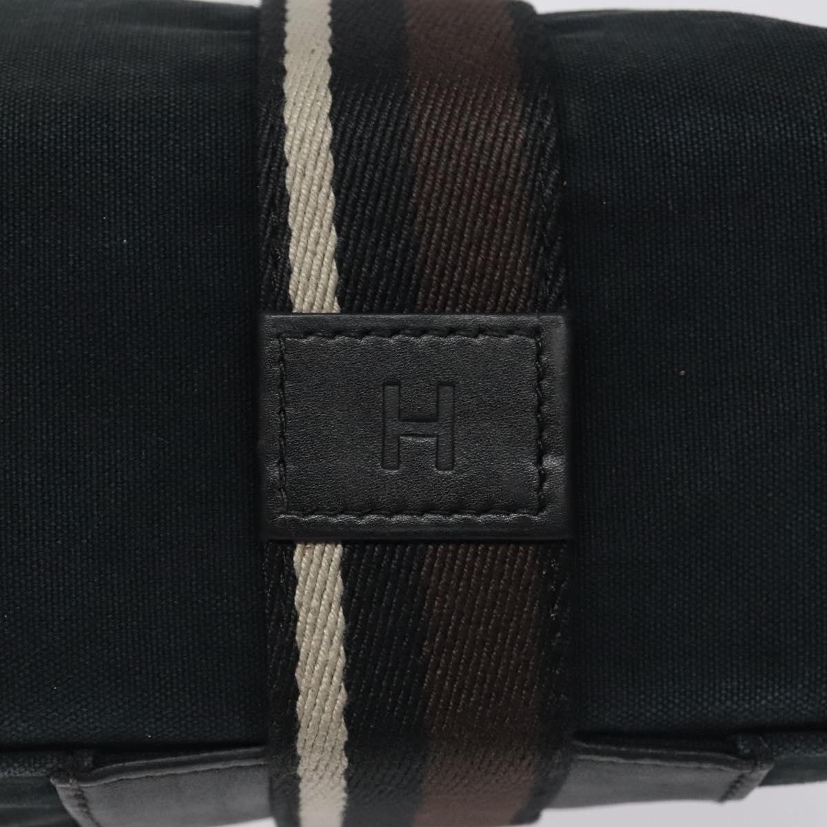 HERMES Troca Horizontal MM Tote Bag Canvas Black Auth bs24178
