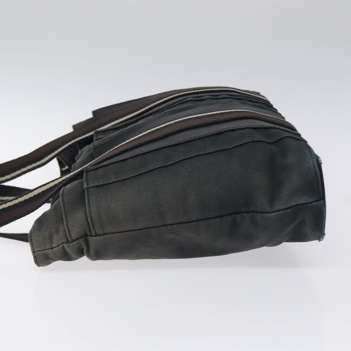 HERMES Troca Horizontal MM Tote Bag Canvas Black Auth bs24178