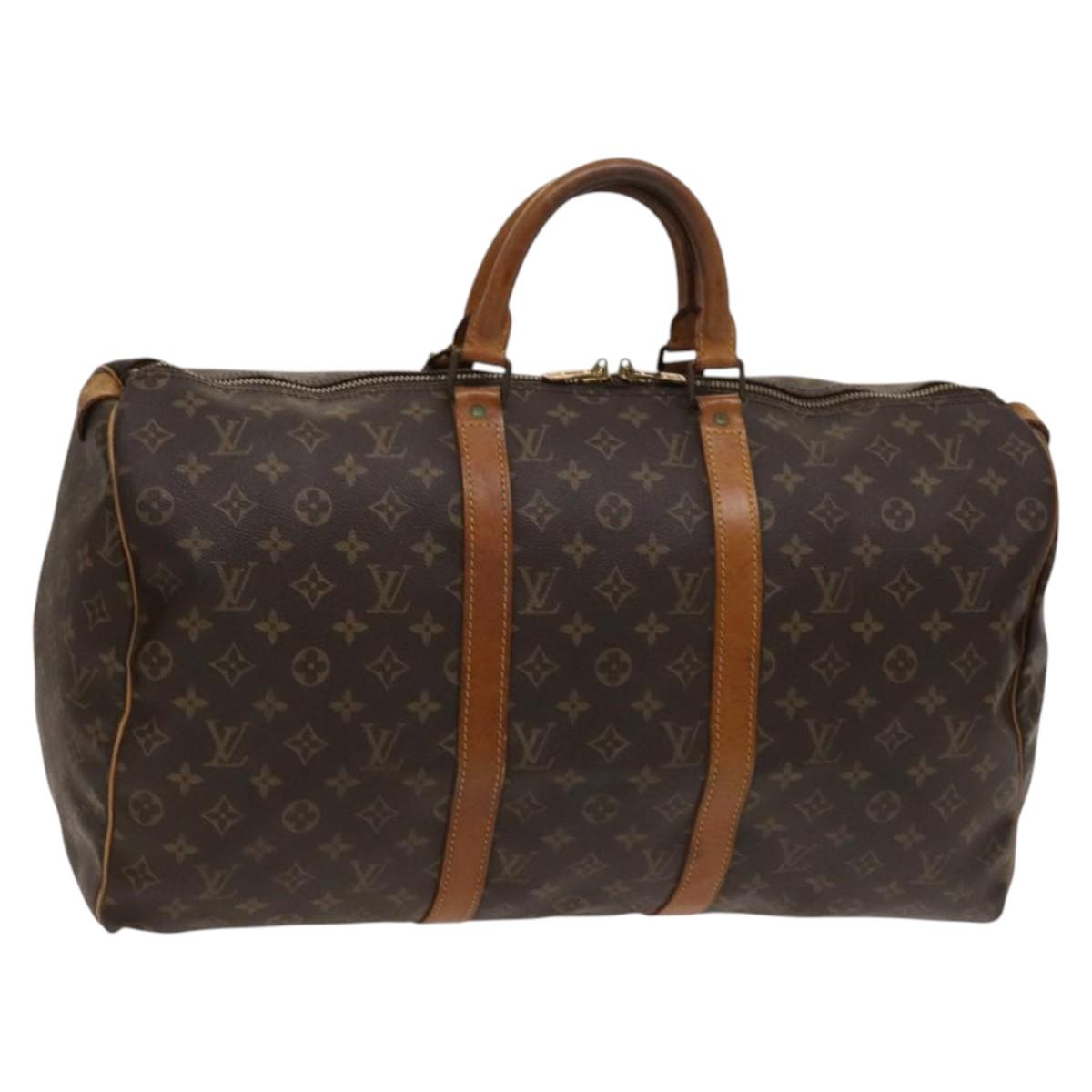 LOUIS VUITTON Monogram Keepall 50 Boston Bag M41426 LV Auth bs24201