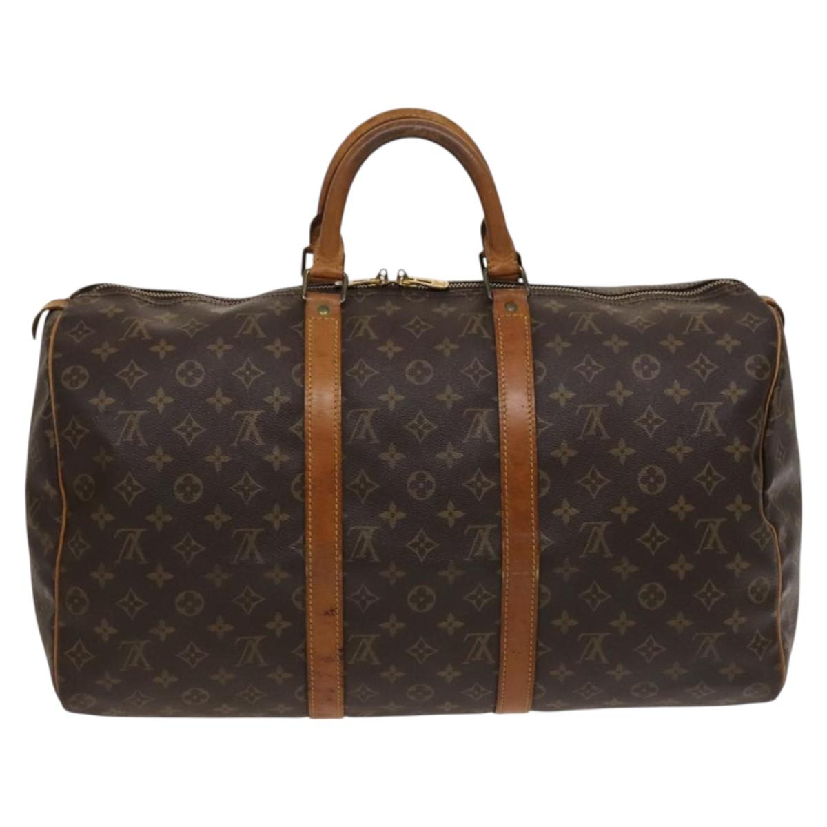 LOUIS VUITTON Monogram Keepall 50 Boston Bag M41426 LV Auth bs24201