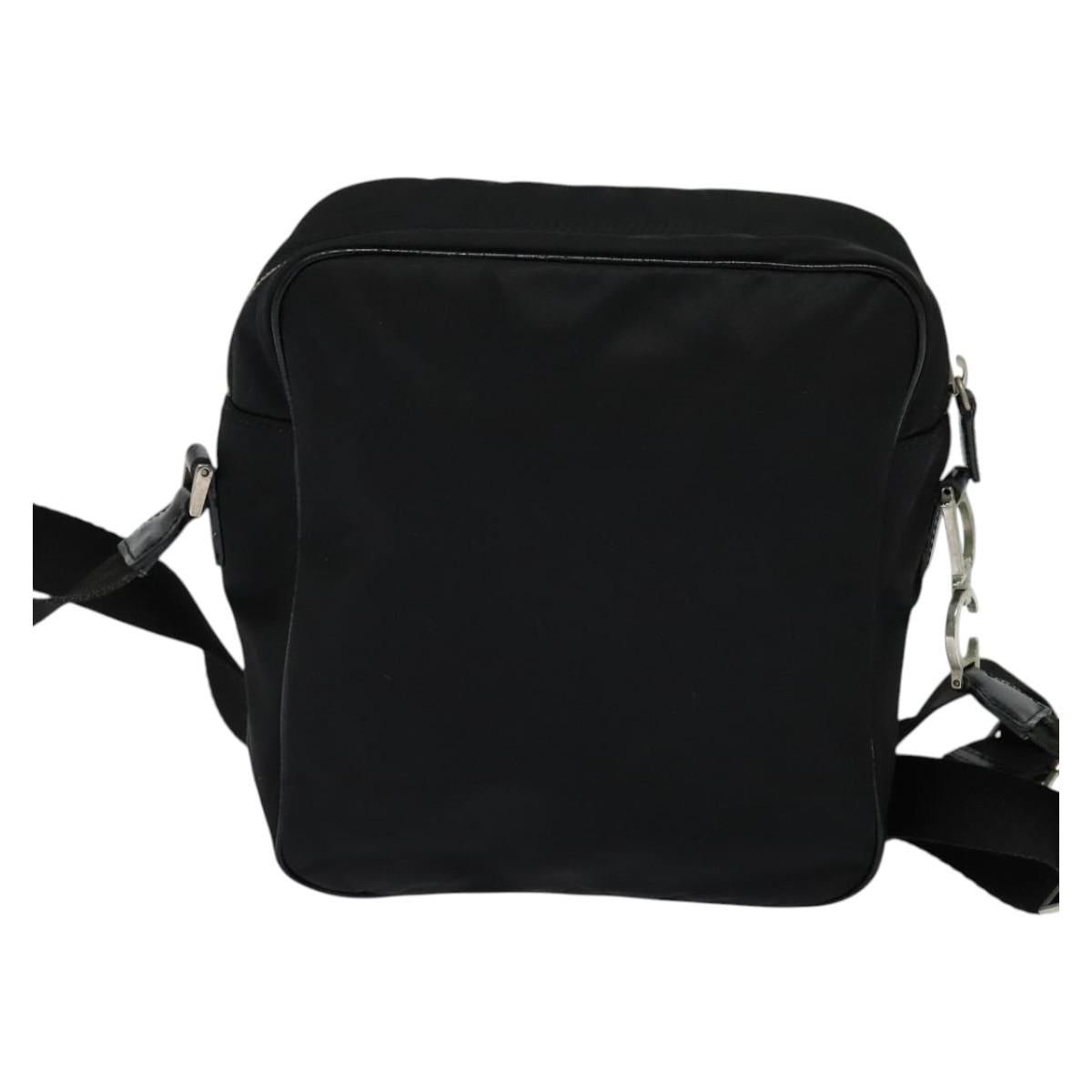 Christian Dior Shoulder Bag Nylon Black Auth bs24209