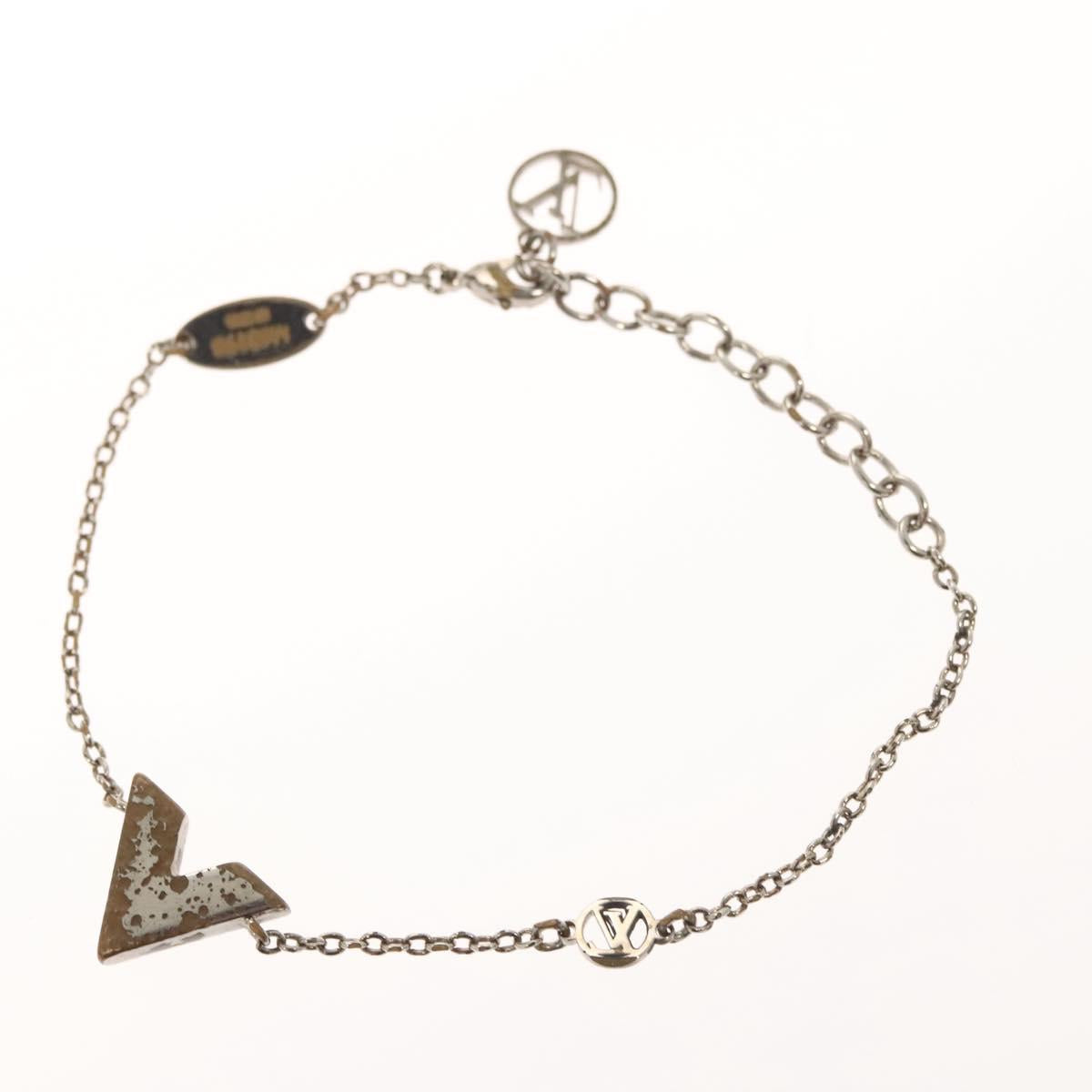 LOUIS VUITTON Essential V Bracelet metal Silver M63198 LV Auth bs24242