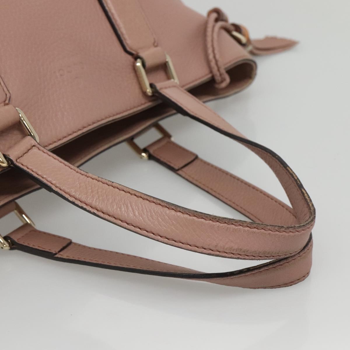 GUCCI Hand Bag Leather Outlet 2way Pink Gold 365346 Auth bs24266