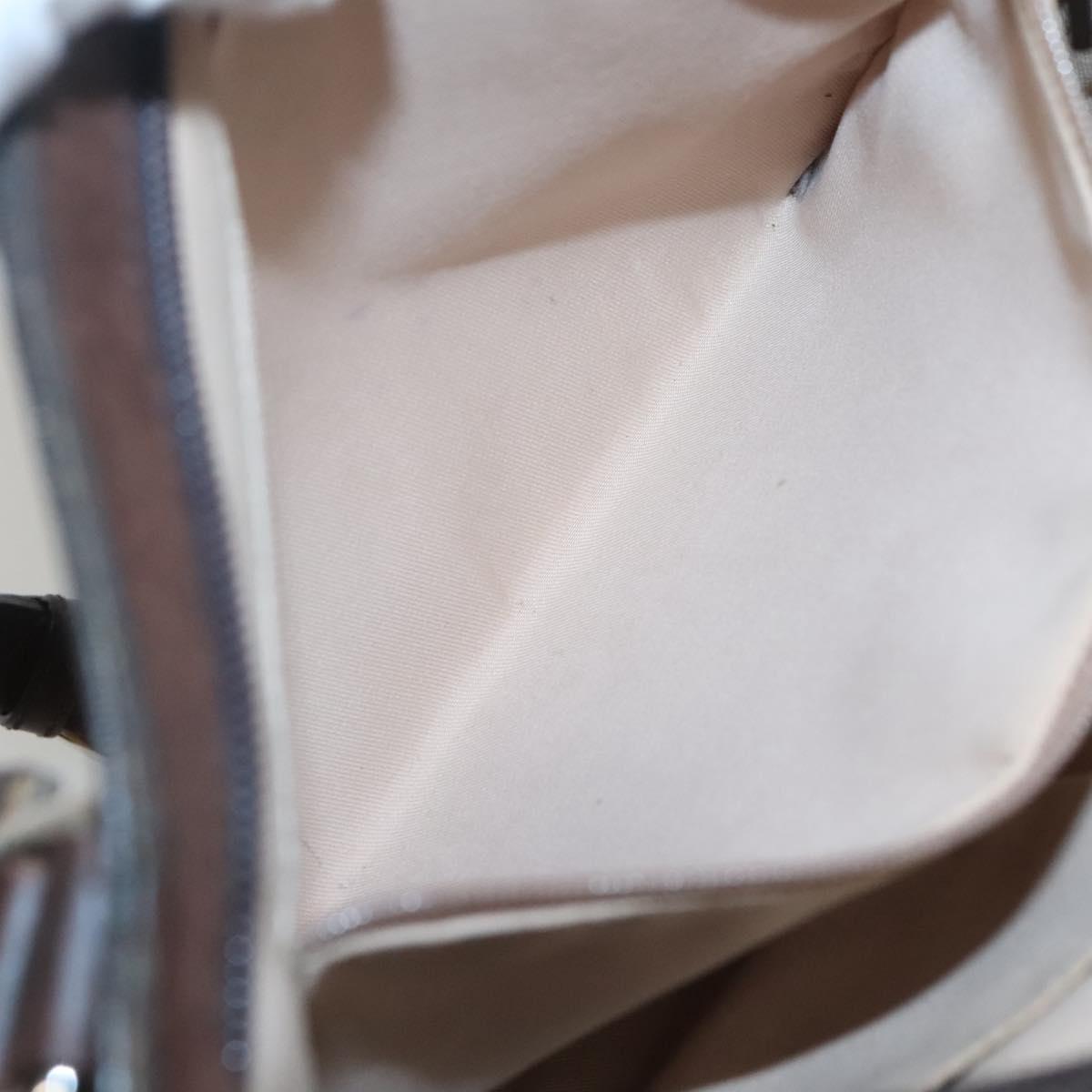 GUCCI GG Supreme Shoulder Bag PVC Outlet Brown Silver 264217 Auth bs24270