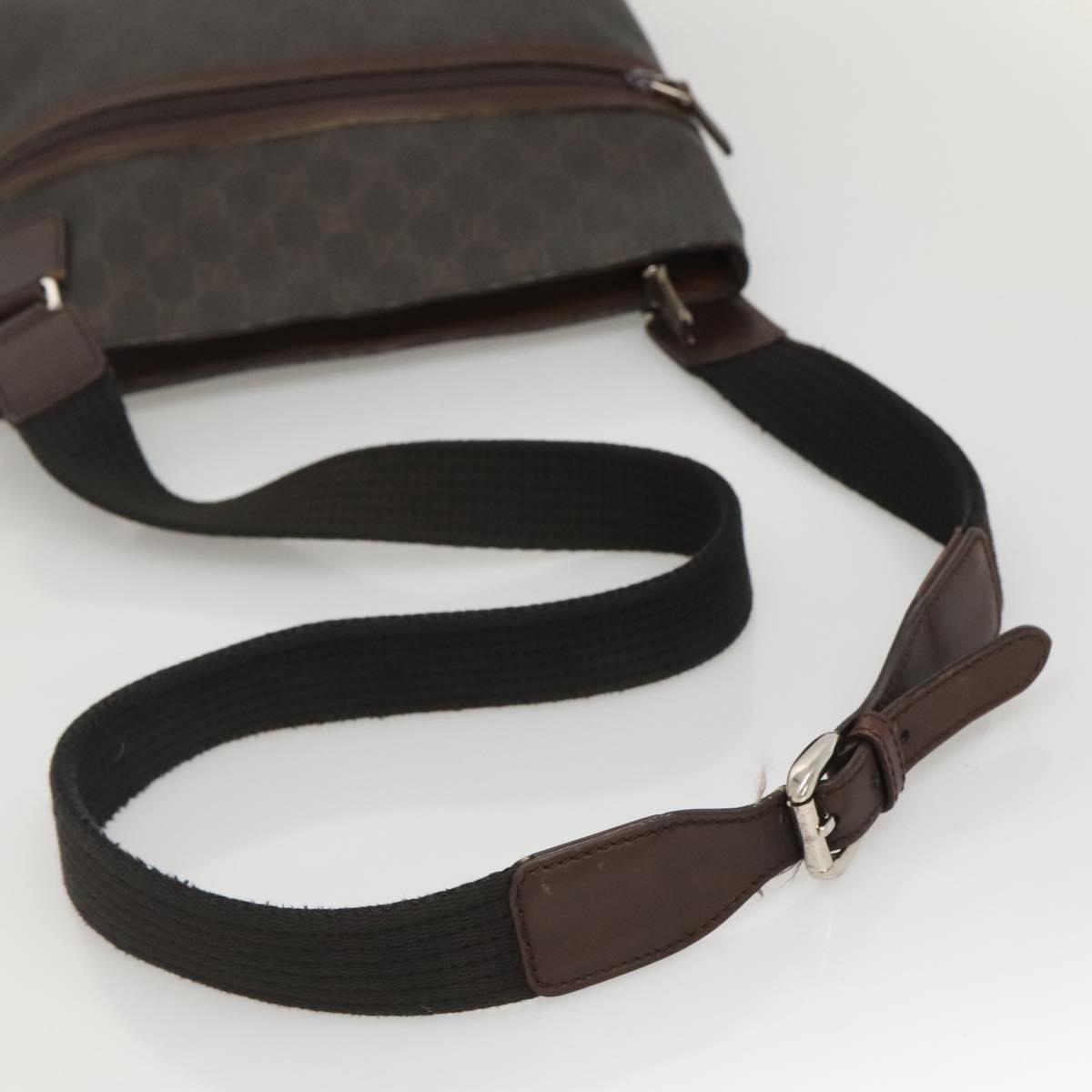 GUCCI GG Supreme Shoulder Bag PVC Outlet Brown Silver 264217 Auth bs24270