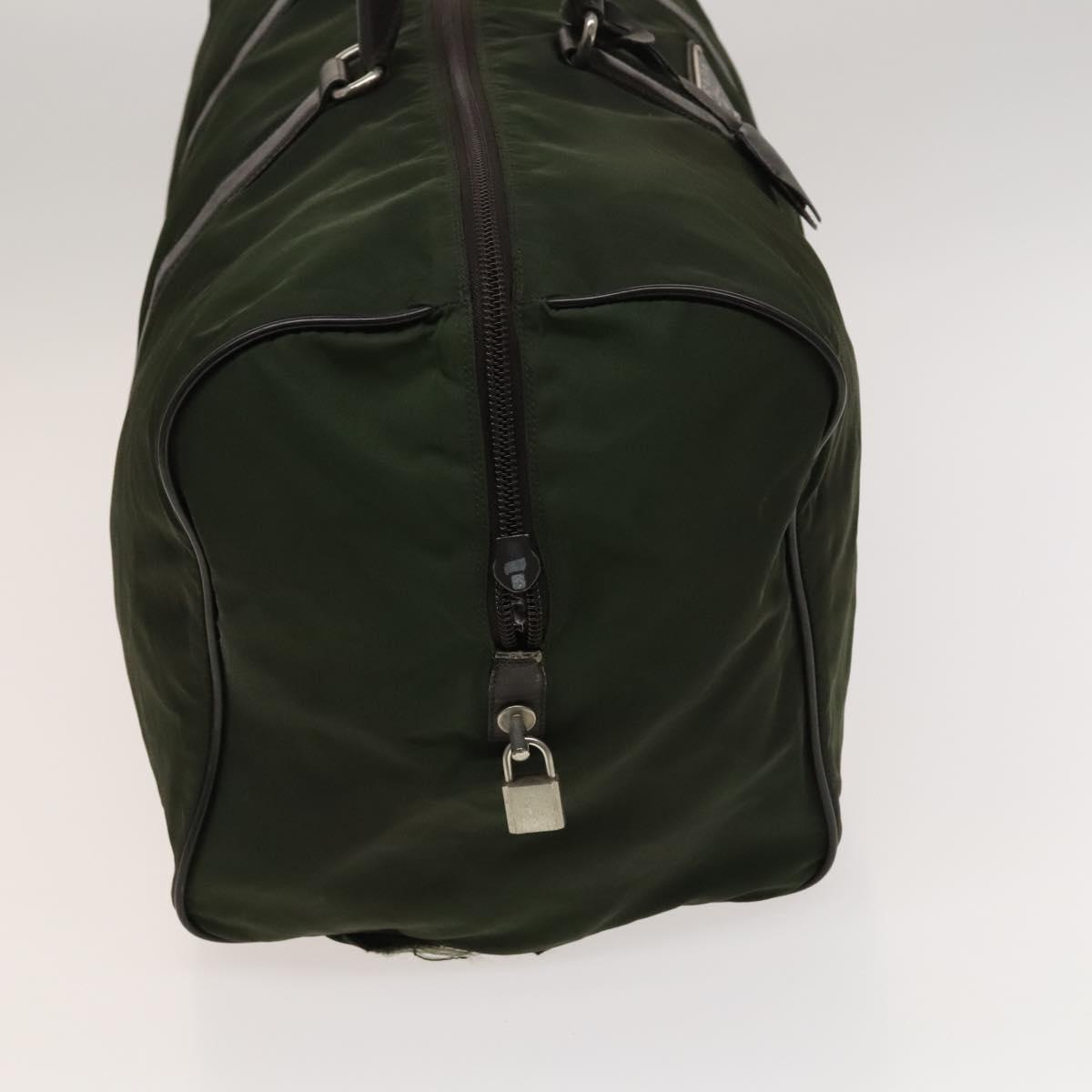 PRADA Boston Bag Nylon Khaki Auth bs24276