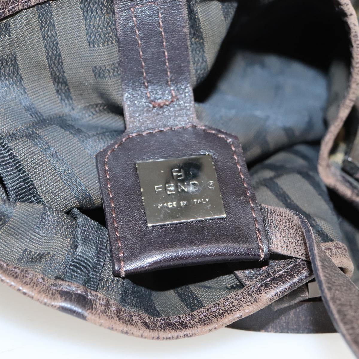 FENDI Zucca Canvas Tote Bag Brown Auth bs24286