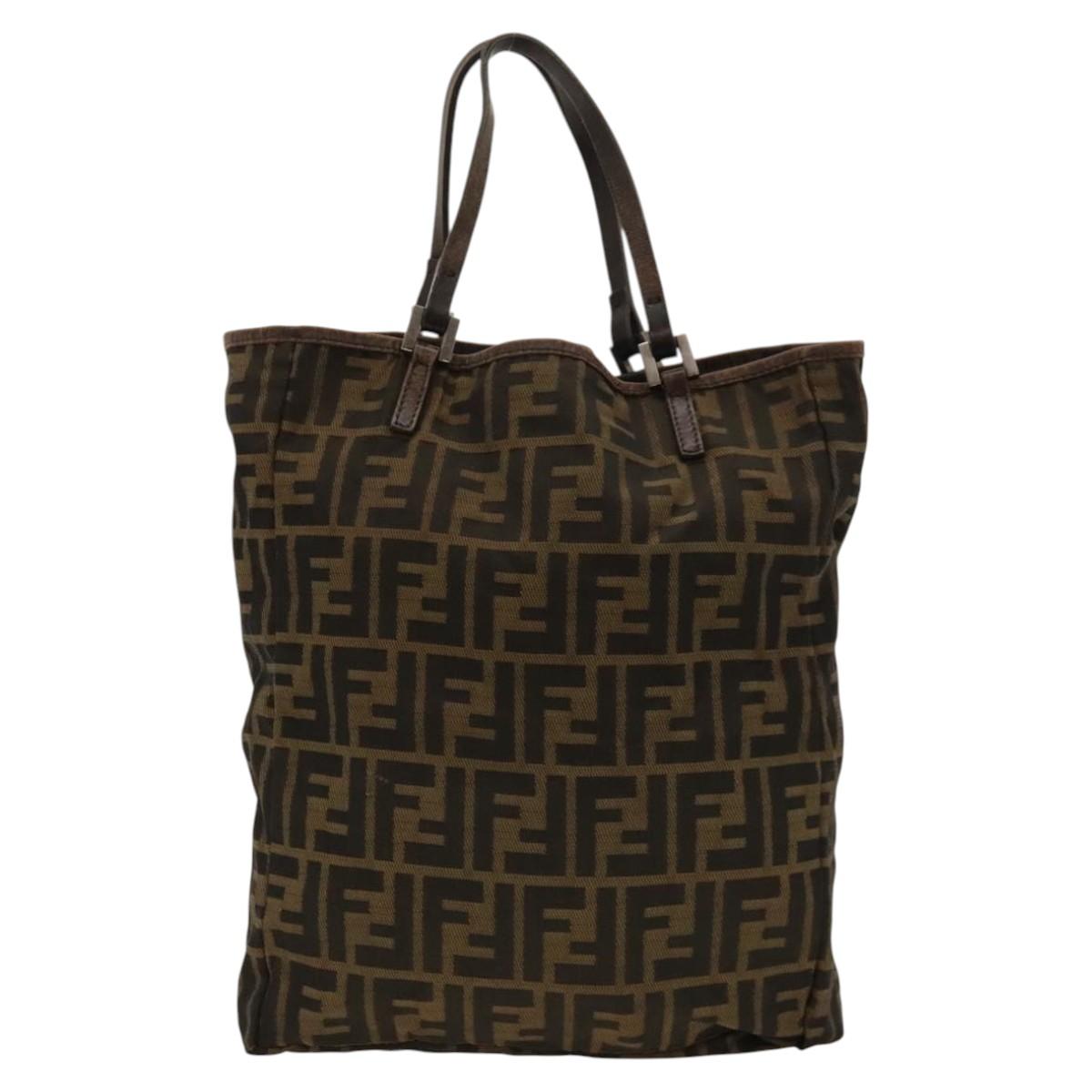 FENDI Zucca Canvas Tote Bag Brown Auth bs24286