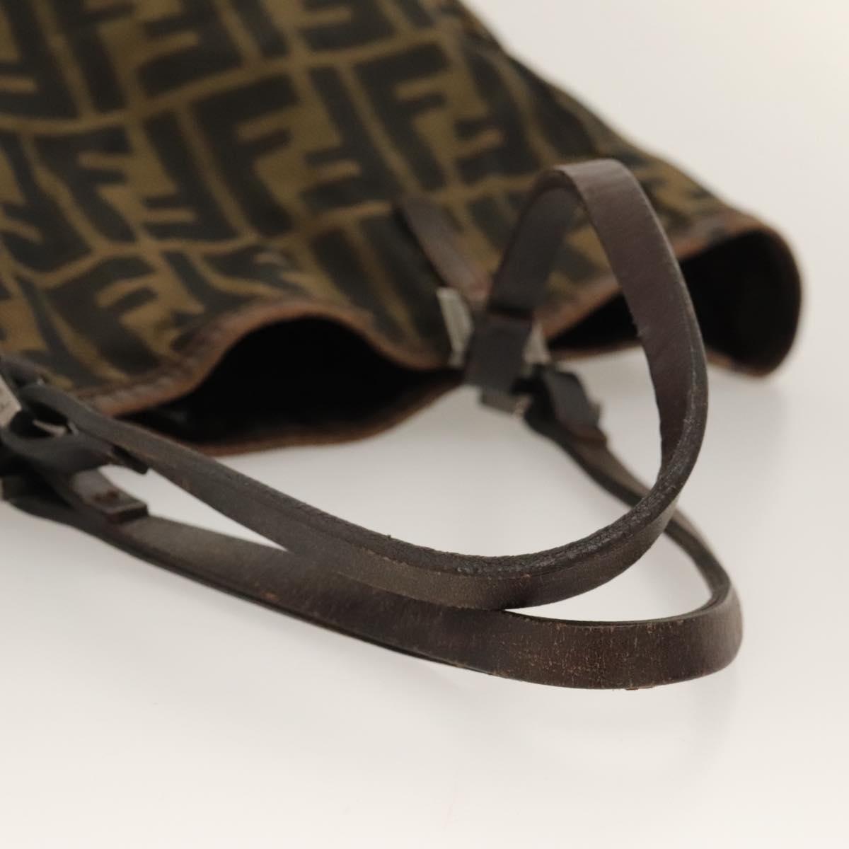 FENDI Zucca Canvas Tote Bag Brown Auth bs24286