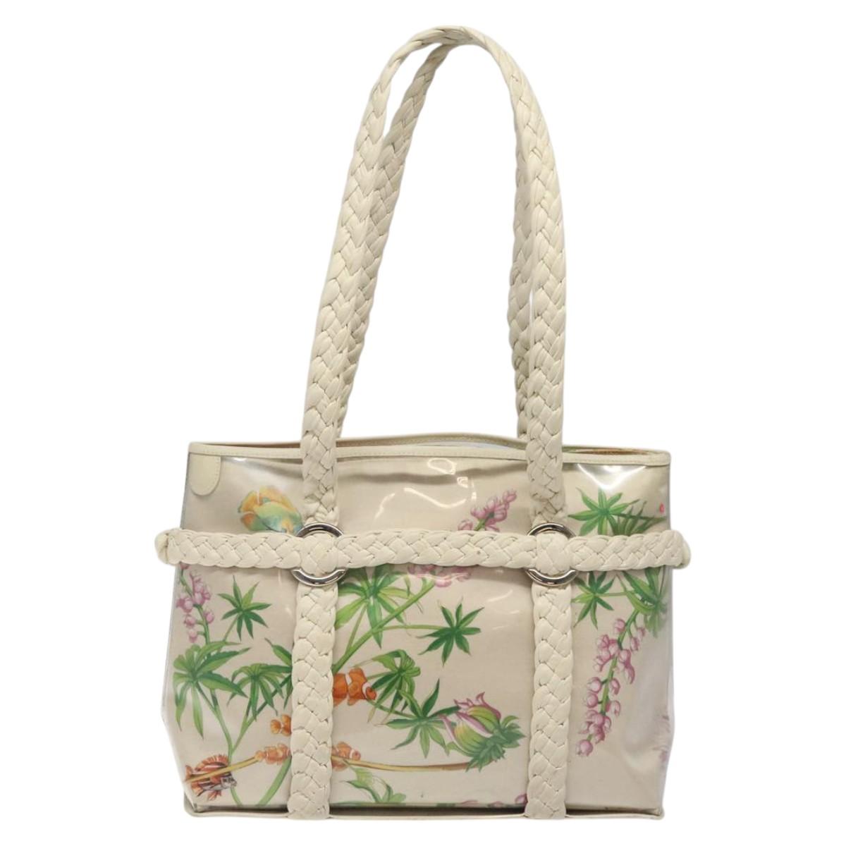 Salvatore Ferragamo Shoulder Bag Vinyl White Auth bs24291