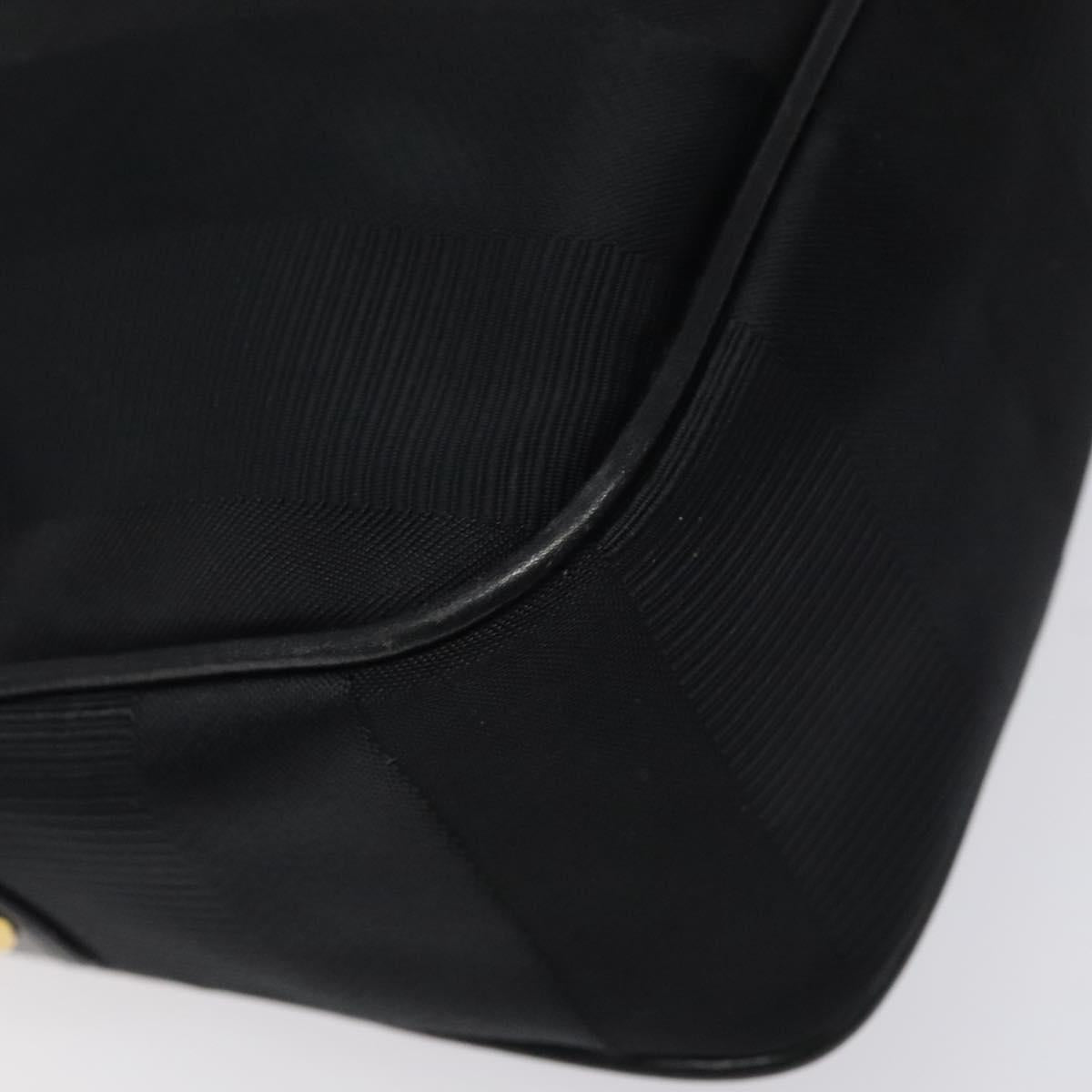 Salvatore Ferragamo Shoulder Bag Canvas Leather Black Auth bs24292