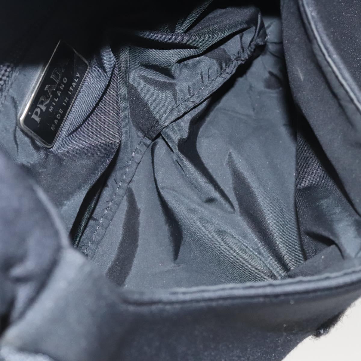 PRADA Sports Shoulder Bag Nylon Black Silver Auth bs24324