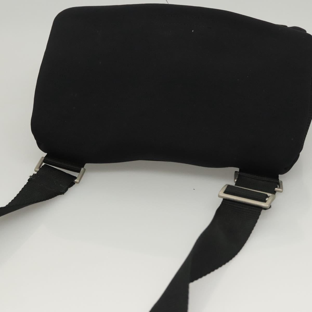 PRADA Sports Shoulder Bag Nylon Black Silver Auth bs24324