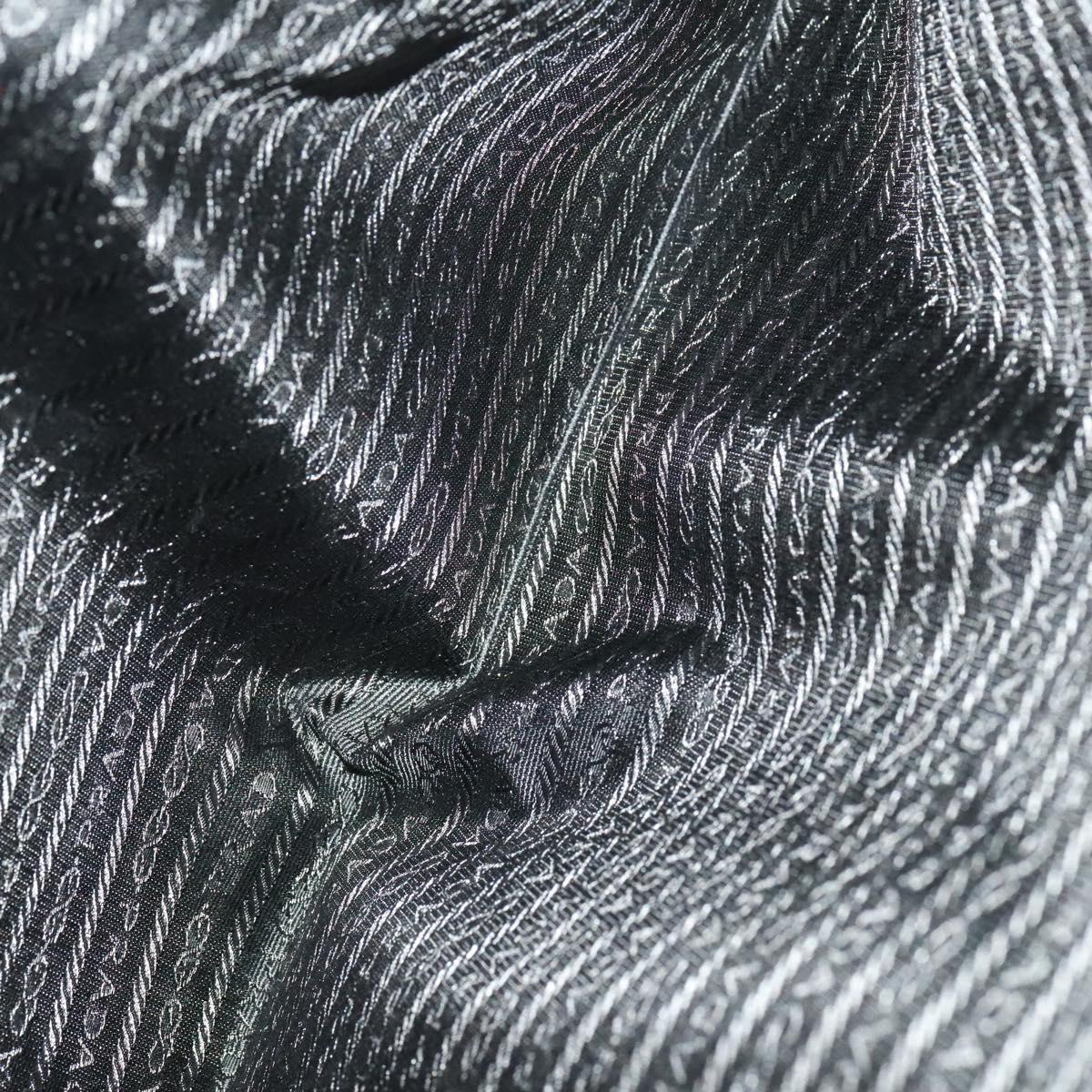 PRADA Suitcase Nylon Black Silver Auth bs24329