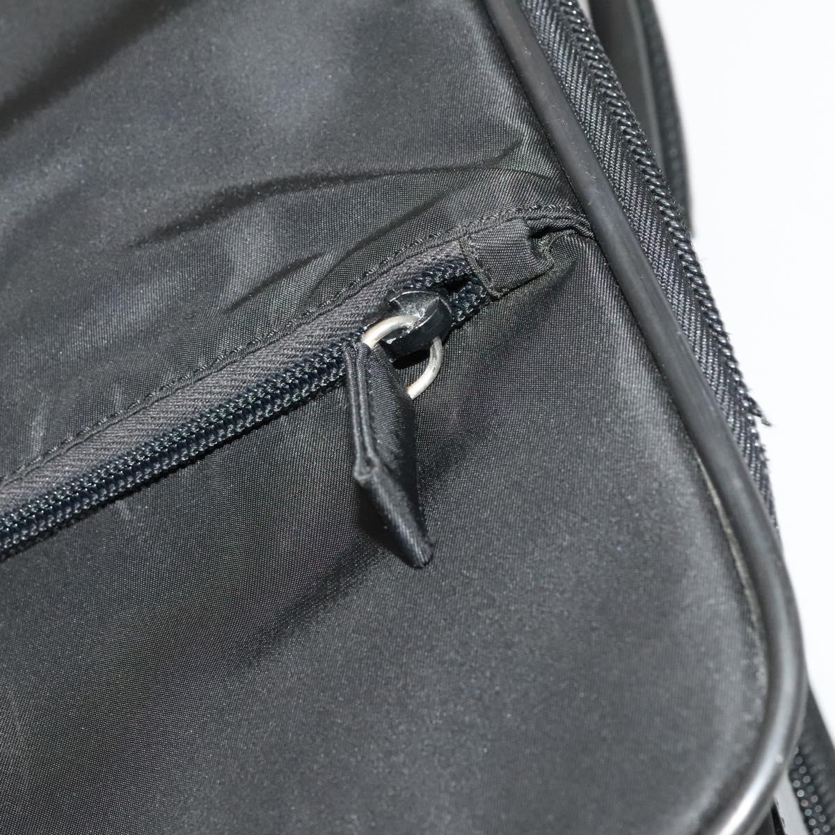 PRADA Suitcase Nylon Black Silver Auth bs24329