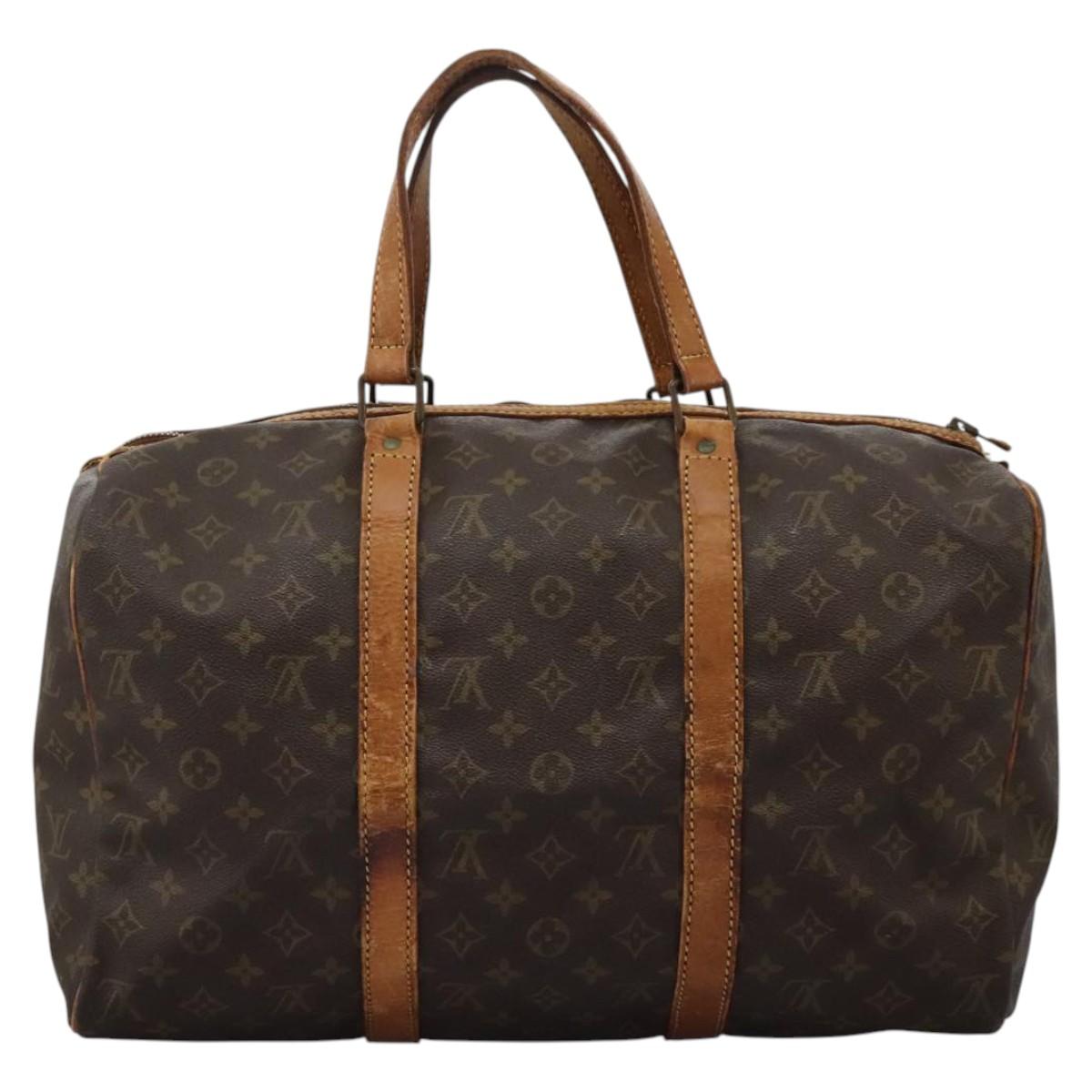 LOUIS VUITTON Monogram Sac Souple 45 Boston Bag M41624 LV Auth bs24351