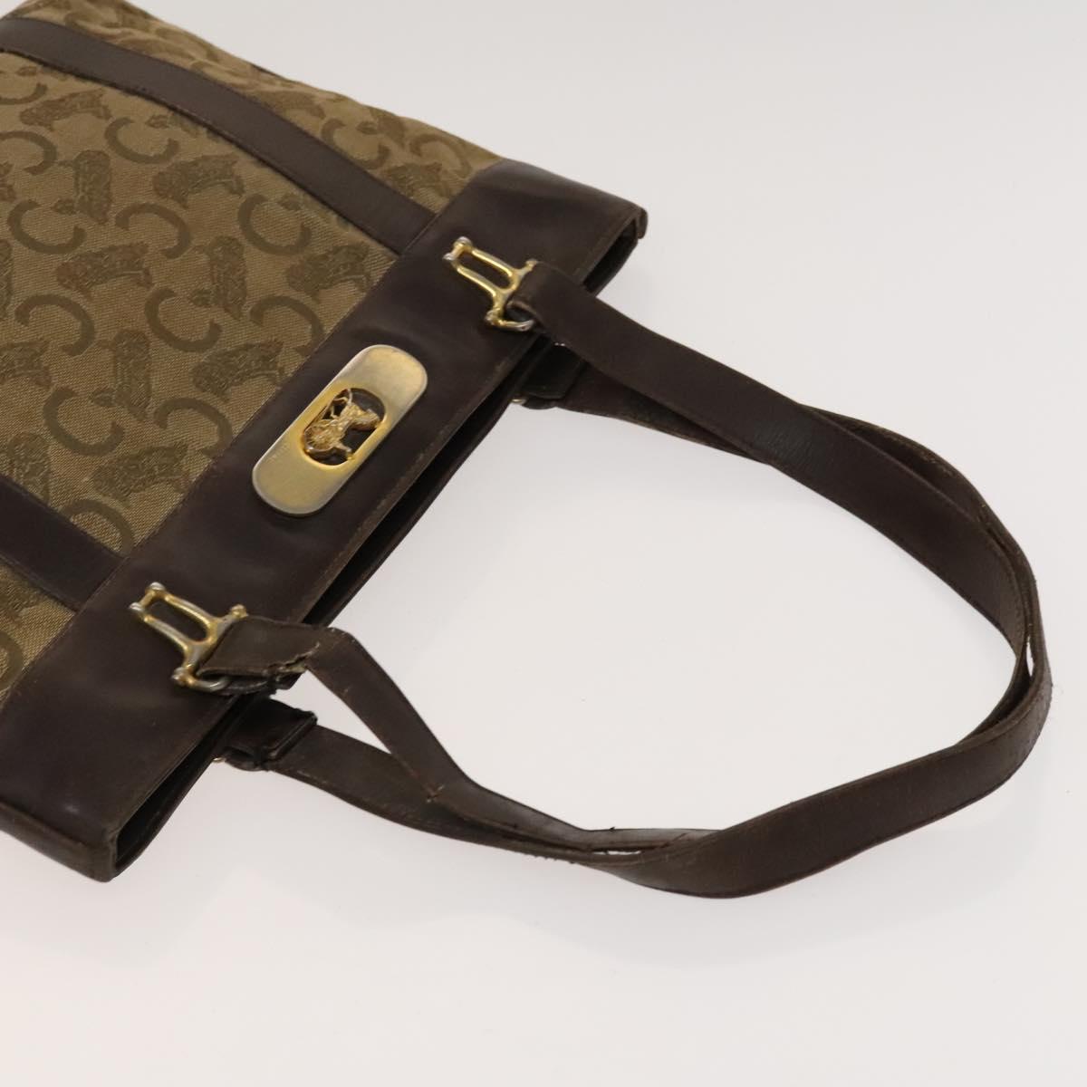 CELINE Macadam Canvas Shoulder Hand Bag PVC Canvas 3Set Brown Navy Auth bs24405