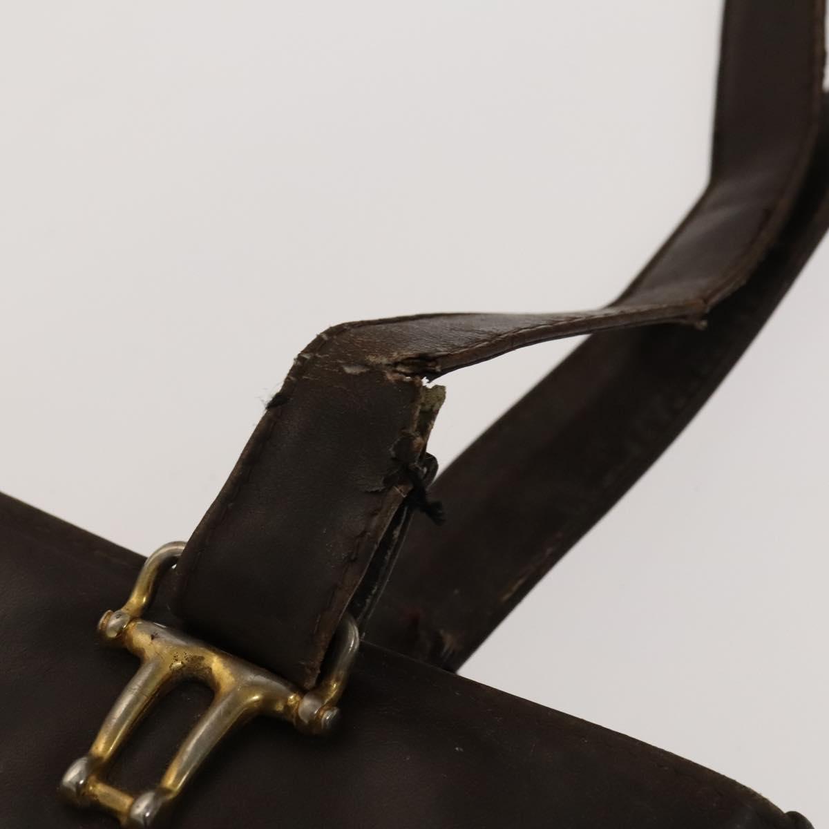 CELINE Macadam Canvas Shoulder Hand Bag PVC Canvas 3Set Brown Navy Auth bs24405