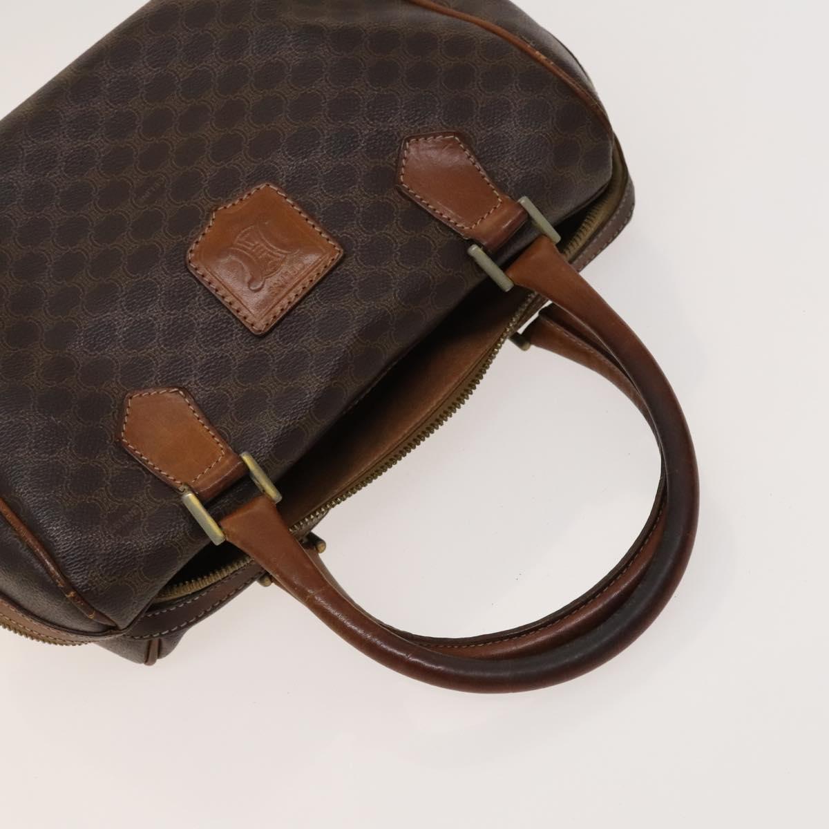 CELINE Macadam Canvas Shoulder Hand Bag PVC Canvas 3Set Brown Navy Auth bs24405