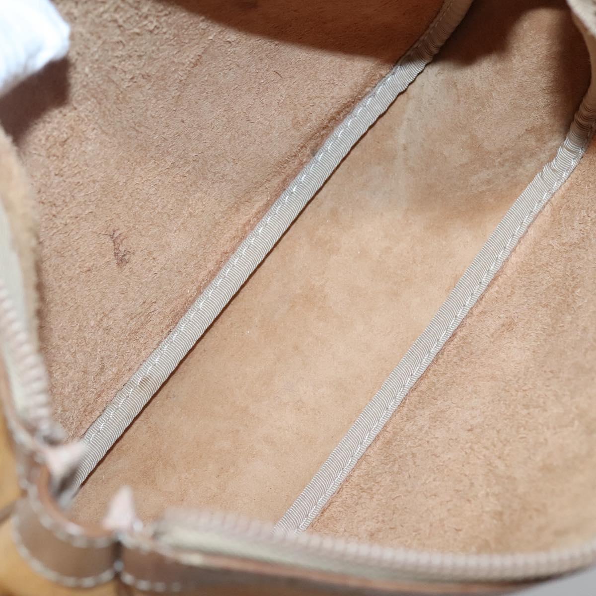 LOEWE Anagram Shoulder Bag Leather Yellow Auth bs24428