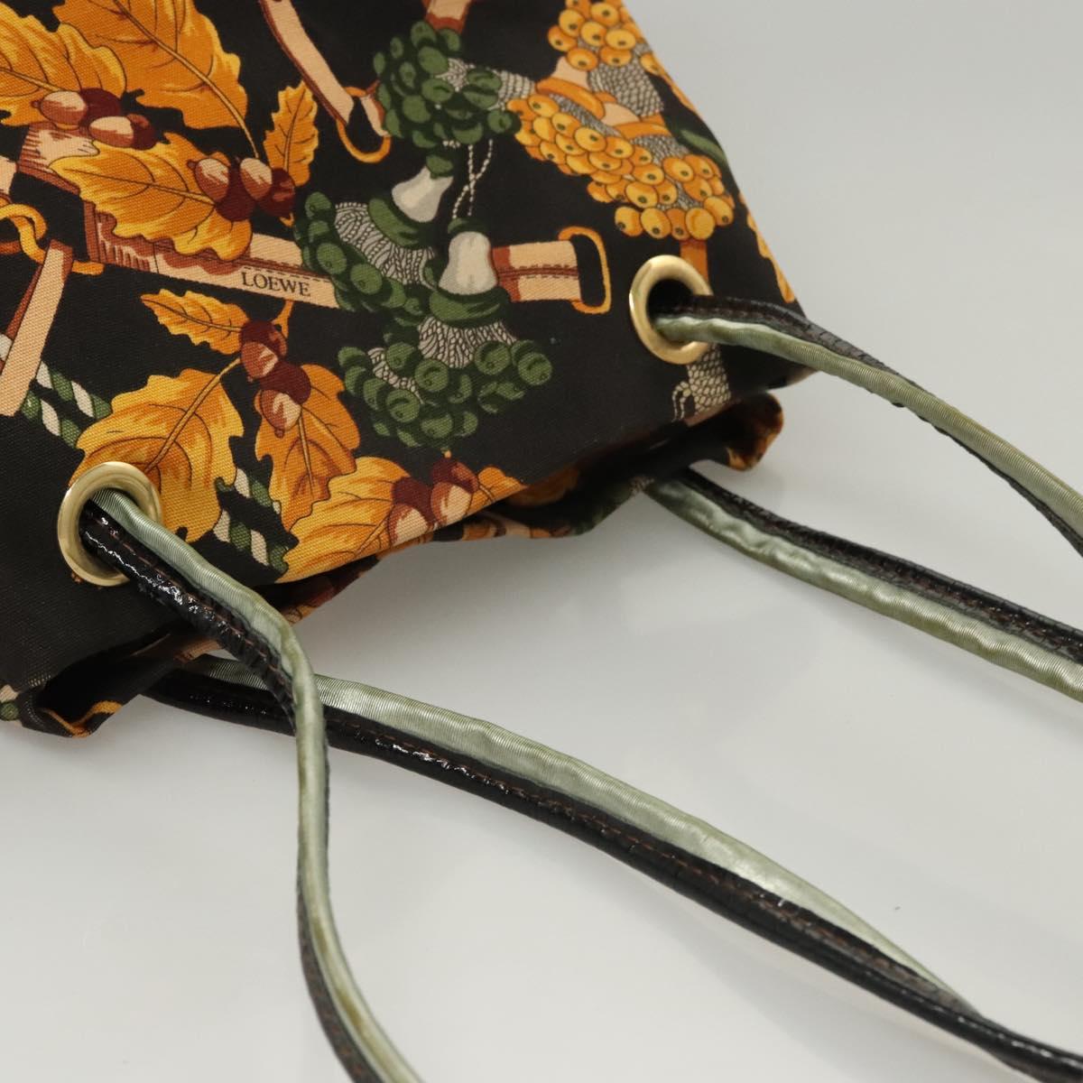 LOEWE Shoulder Bag Canvas Yellow Auth bs24429