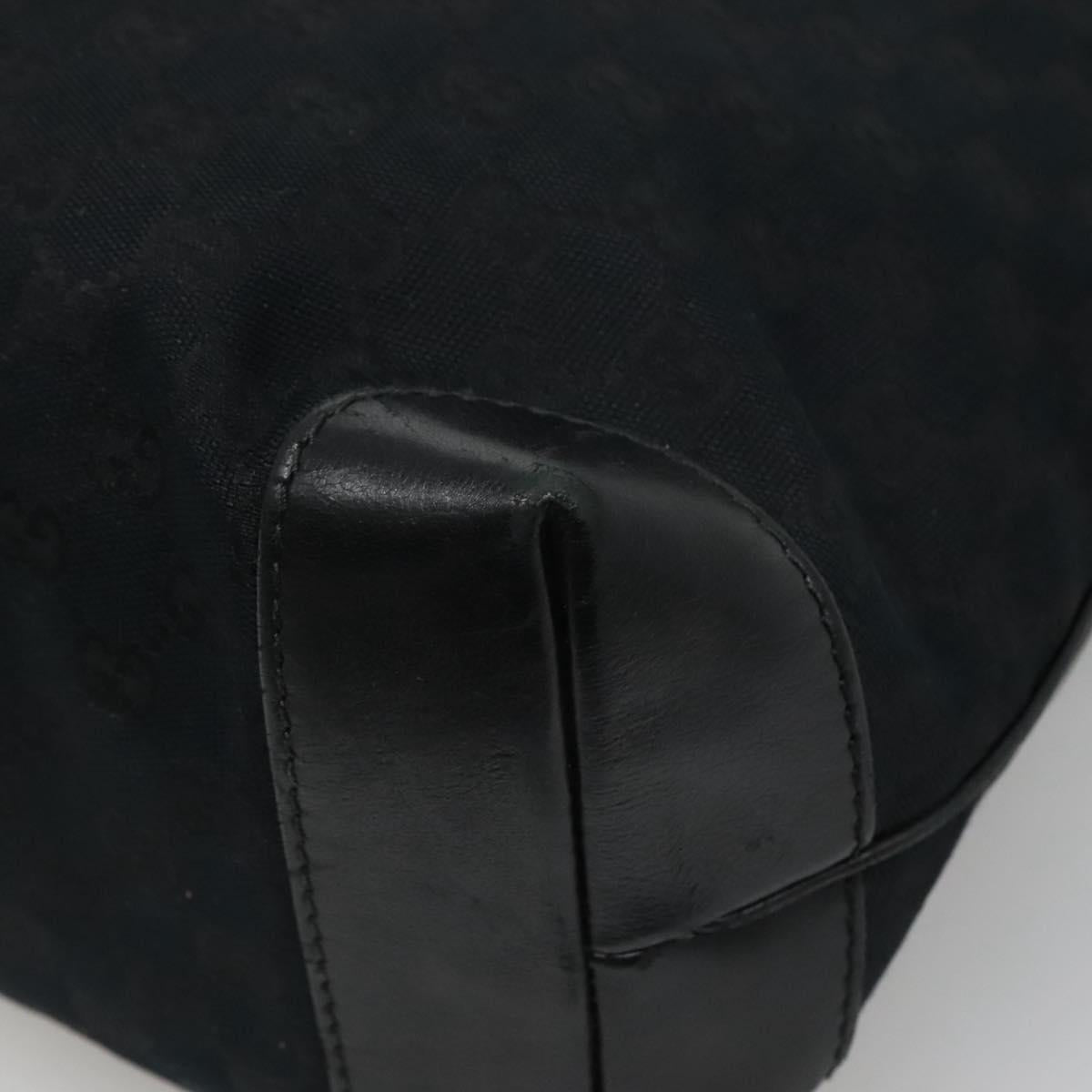 GUCCI GG Canvas Tote Bag Black Gold 305585 Auth bs24442