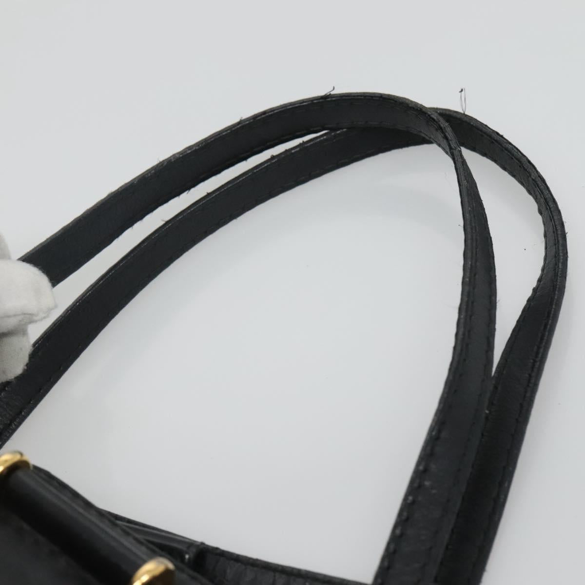 GUCCI GG Canvas Tote Bag Black Gold 305585 Auth bs24442