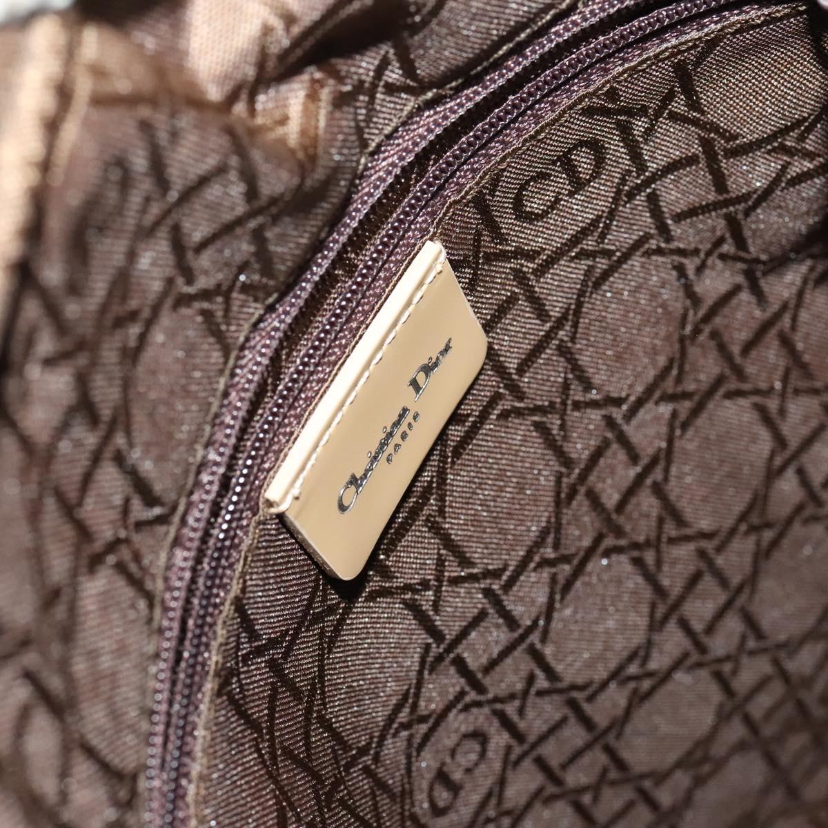 Christian Dior Backpack Nylon Beige Silver Auth bs24452