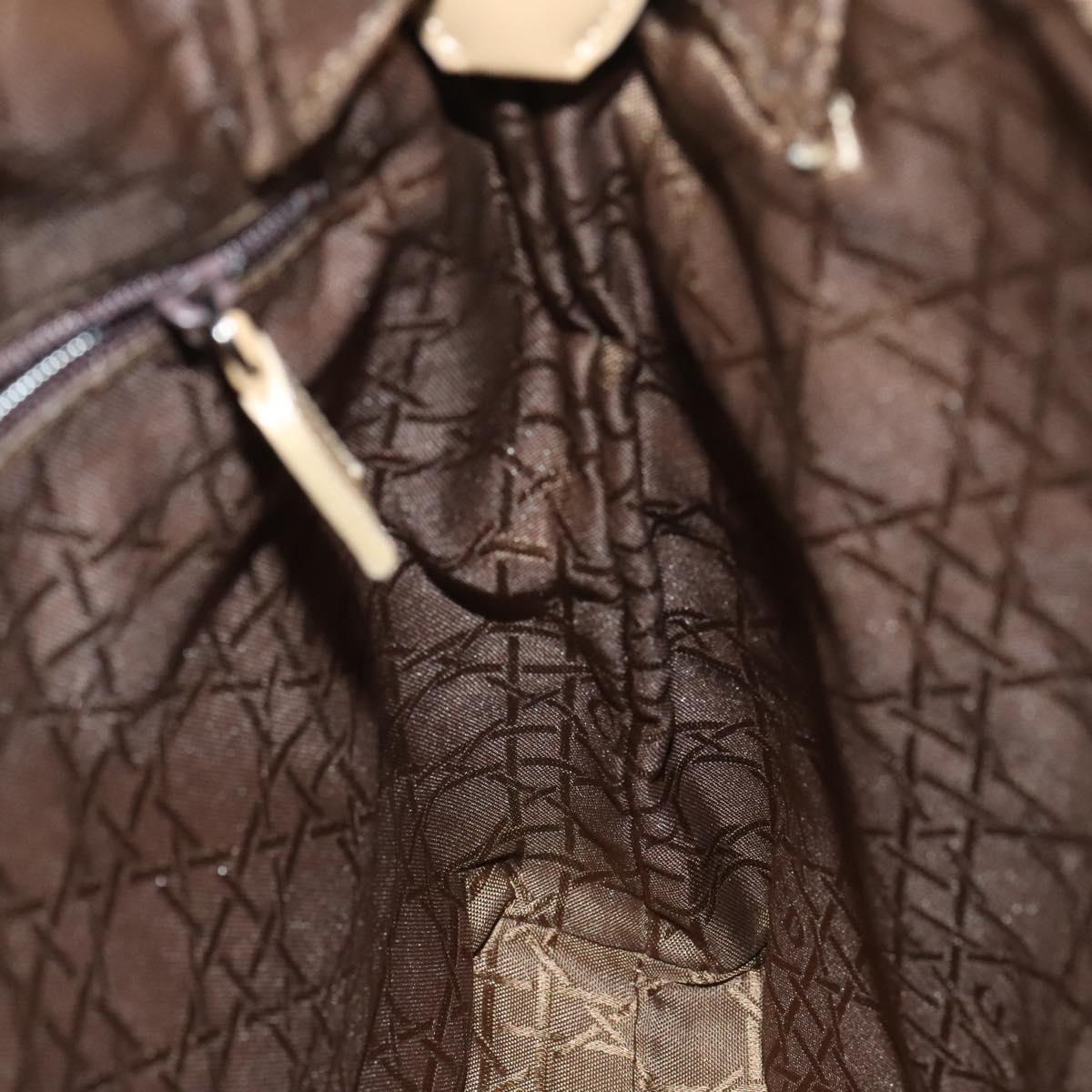 Christian Dior Backpack Nylon Beige Silver Auth bs24452