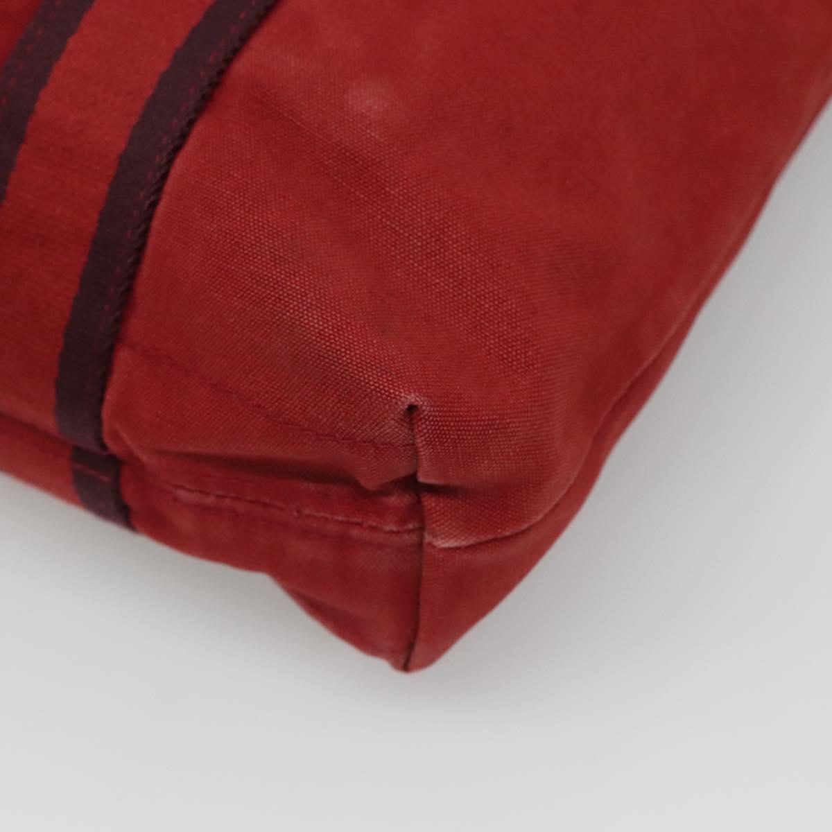 HERMES Fourre Tout cabas Tote Bag Canvas Red Navy Auth bs24477