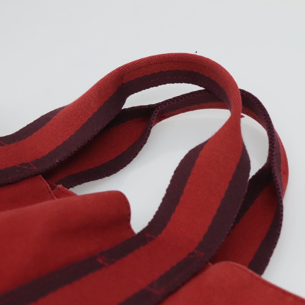 HERMES Fourre Tout cabas Tote Bag Canvas Red Navy Auth bs24477