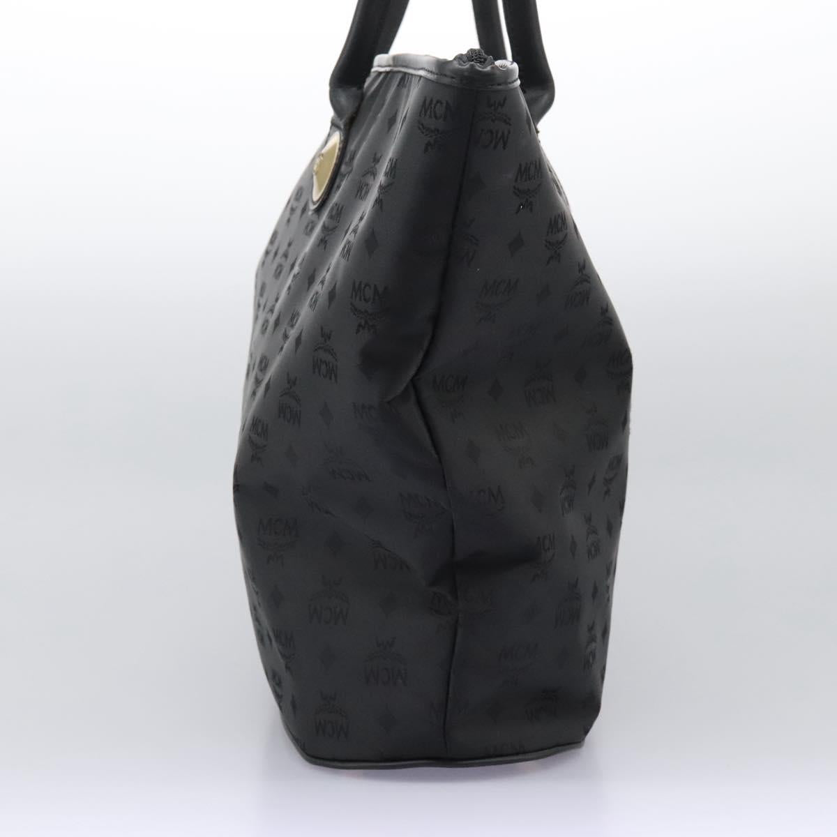 MCM Tote Bag Nylon Black Auth bs24480