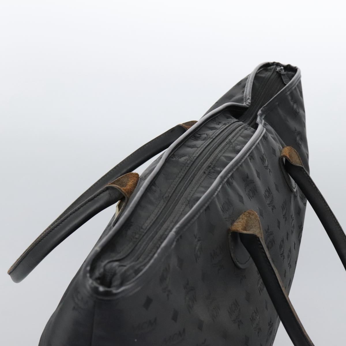MCM Tote Bag Nylon Black Auth bs24480