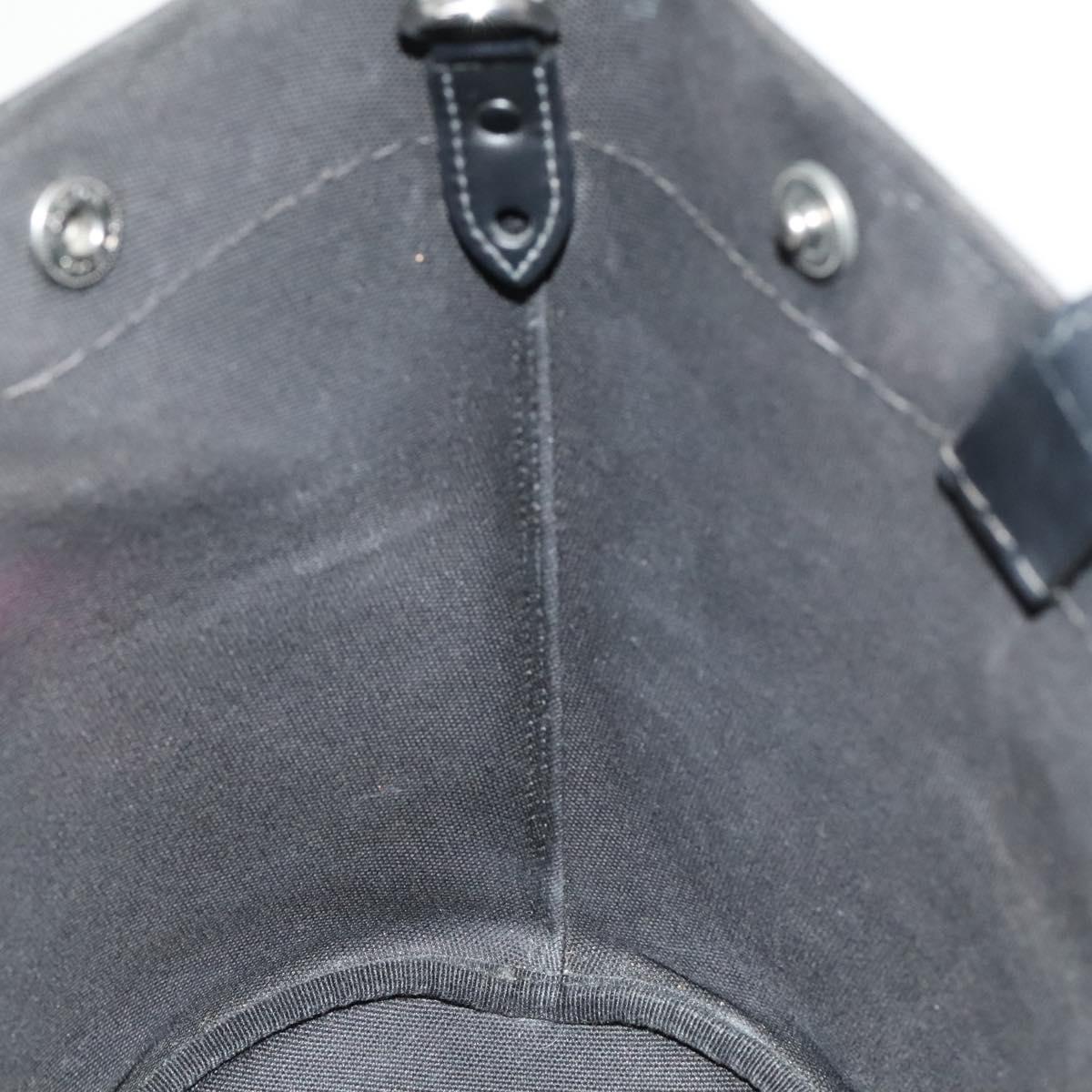 PRADA Hand Bag Denim Blue Silver Auth bs24491