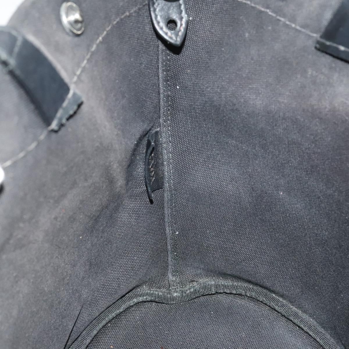 PRADA Hand Bag Denim Blue Silver Auth bs24491