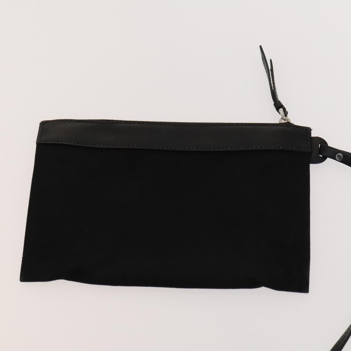 PRADA Hand Bag Denim Blue Silver Auth bs24491