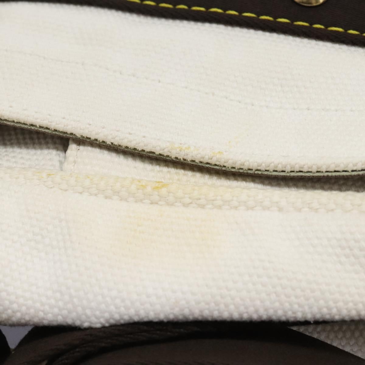 LOUIS VUITTON Antigua Buzas PM Shoulder Bag Canvas White M40042 Auth bs24492