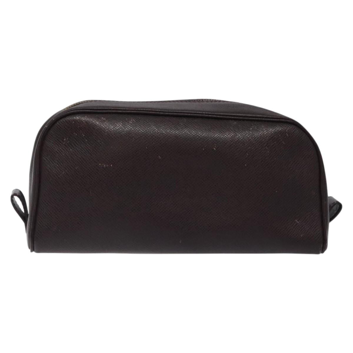 LOUIS VUITTON Taiga Trousse Toilette PM Clutch Bag Ardoise M30224 Auth bs24493