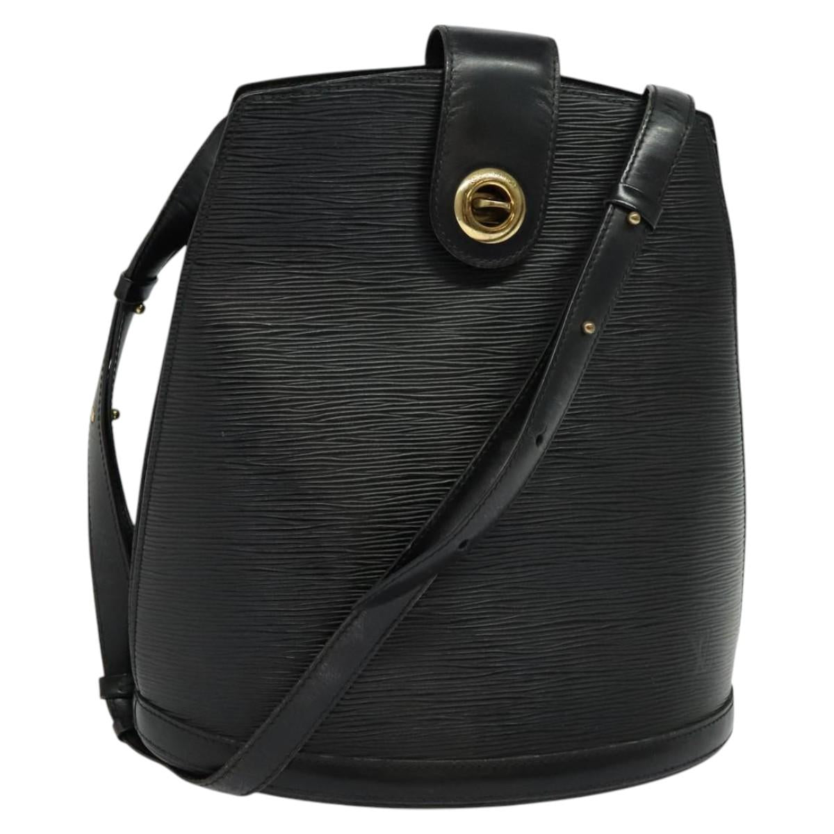 LOUIS VUITTON Epi Cluny Shoulder Bag Black M52252 LV Auth bs24496
