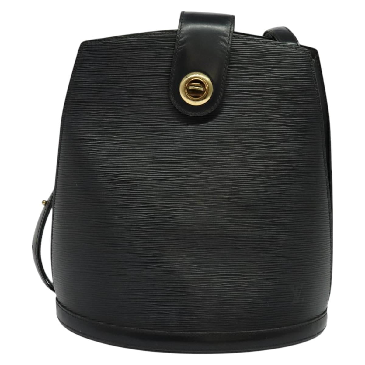 LOUIS VUITTON Epi Cluny Shoulder Bag Black M52252 LV Auth bs24496