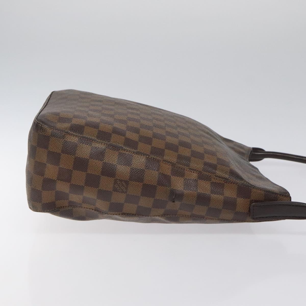 LOUIS VUITTON Damier Ebene Looping GM Shoulder Bag N51144 LV Auth bs24504