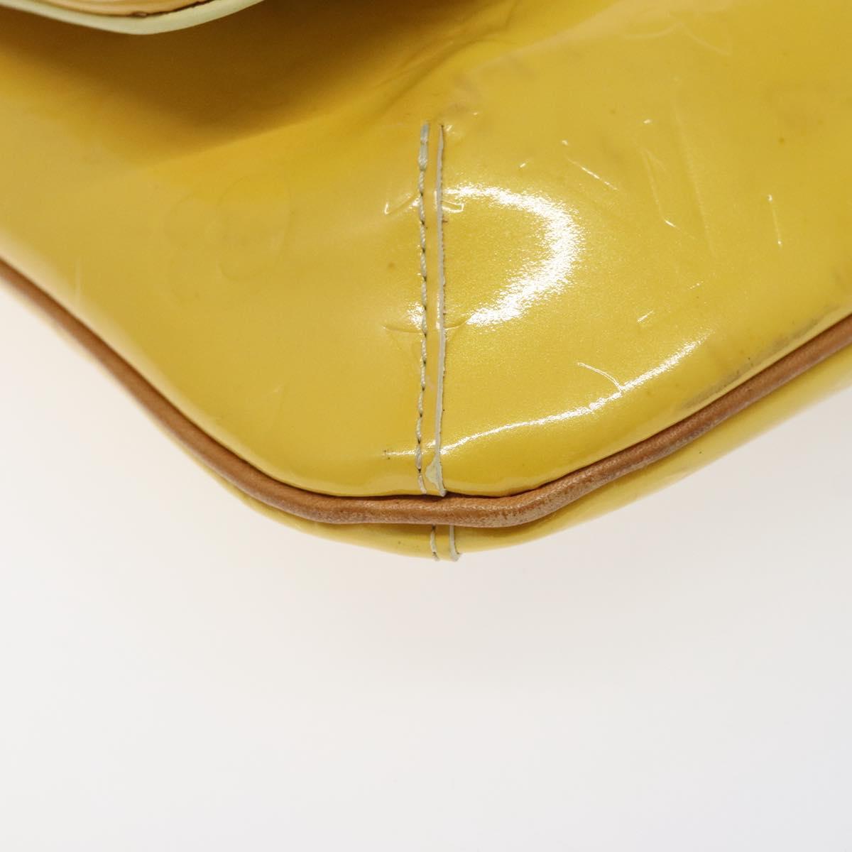 LOUIS VUITTON Monogram Vernis Thompson Street Bag Yellow M91071 LV Auth bs24506